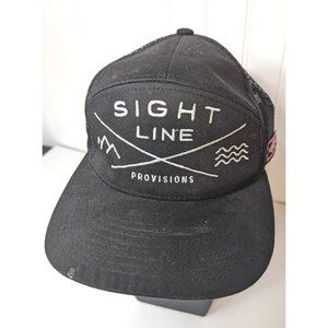 Sight Line Fishing Black Snapback Mesh Cap‎ Trucker Vintage Collectors Hat